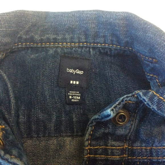 Baby Gap Denim Toddler Girls Jacket 6-12 mos - Picture 3 of 6
